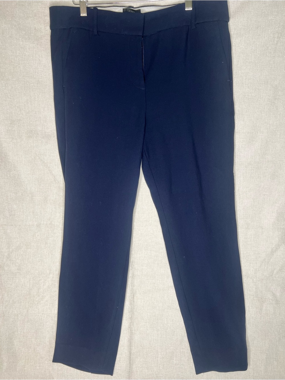 J.Crew Cameron Navy Blue Slim Crop Pants Size 14 Work Office Trousers